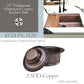 Nantucket 32" Hammered Copper Prepstation Dualmount Kitchen Sink - KCH-PS-3220