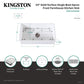 Kingston Brass KGKFA331810RM 33x18 inch matte white farmhouse sink dimensions and specifications diagram