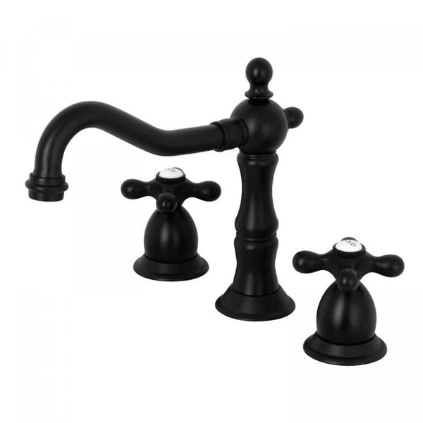 KINGSTON Brass 8 Widespread Bathroom Faucet - Matte Black