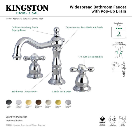 KINGSTON Brass 8" Widespread Bathroom Faucet - Oil Rubbed Bronze
