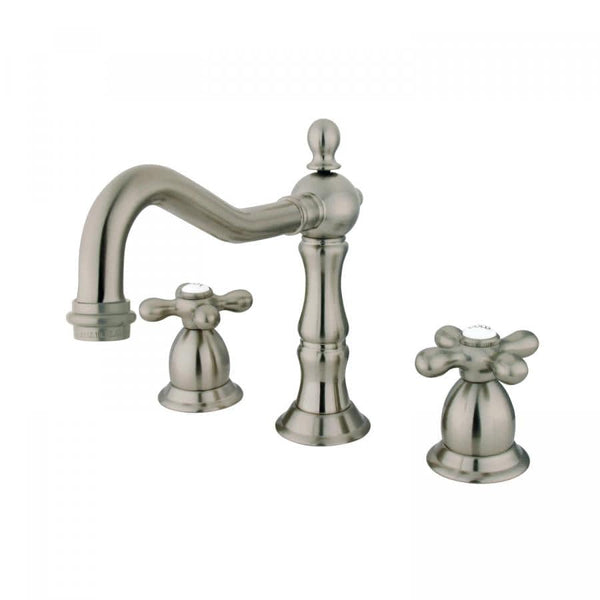 KINGSTON Brass 8 Widespread Bathroom Faucet - Brushed Nickel