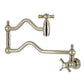 Kingston Brass Kingston Brass KS210XZX-P Two-Handle 1-Hole Wall Mount Pot Filler Faucet in brushed nickel
