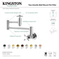 KINGSTON Brass Concord Wall Mount Pot Filler Kitchen Faucet - Matte Black