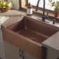 LIfestyle image of Quiroga Antique Copper Sink in a kitchen setting