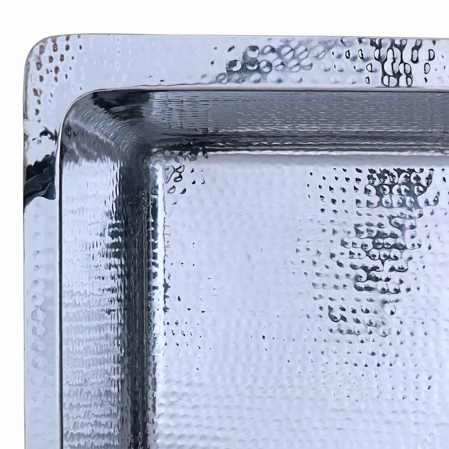 Nantucket 32" Undermount Stainless Steel Kitchen Sink - KSSH3219-10 hand-hammered design close-up.