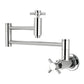 KINGSTON Brass Concord Wall Mount Pot Filler Kitchen Faucet right side view showcasing modern design and functionality.