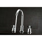 Lifestyle image showing water flow for Millennium bathroom faucet in polished chrome