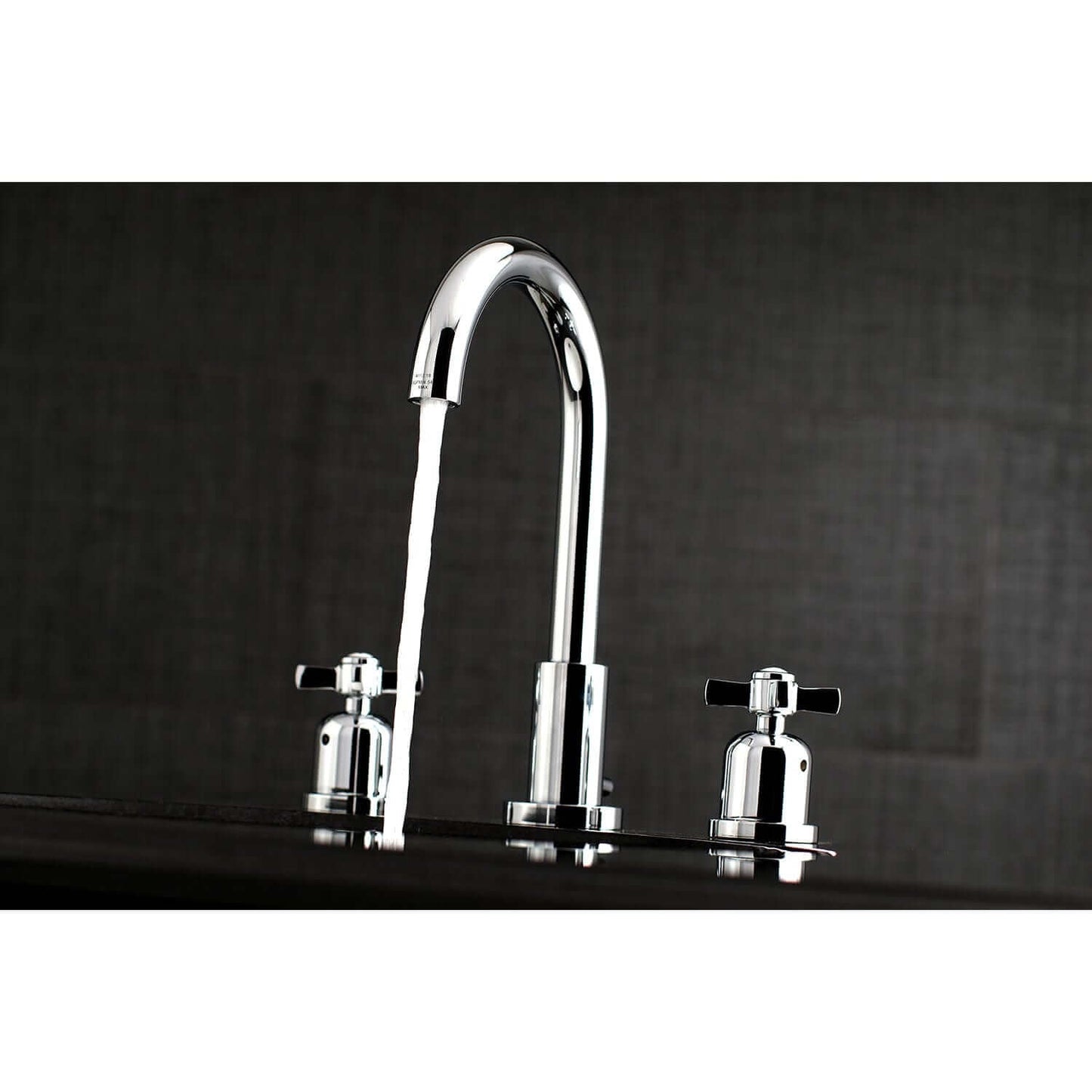 Lifestyle image showing water flow for Millennium bathroom faucet in polished chrome