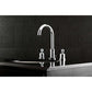 Lifestyle dramatic image of Millennium widespread bathroom faucet in chrome