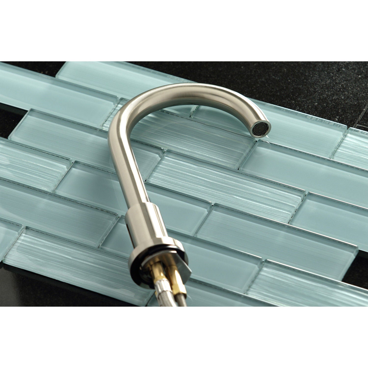 Millennium bathroom faucet part detail in brushed nickel