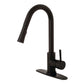 Kingston Brass LS8620DL single-handle matte black kitchen faucet - main product image