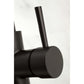 Handle detail for Kingston Brass LS8620DL single-handle matte black kitchen faucet