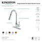 Information sheet showing finishe options for Kingston Brass LS862XDL single-handle chrome kitchen faucet