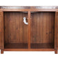 Open cabinet interior of the Thompson Lerma Grande wood vanity VTL