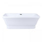 Aqua Eden 71" freestanding pedestal bathtub main product image showing side view image