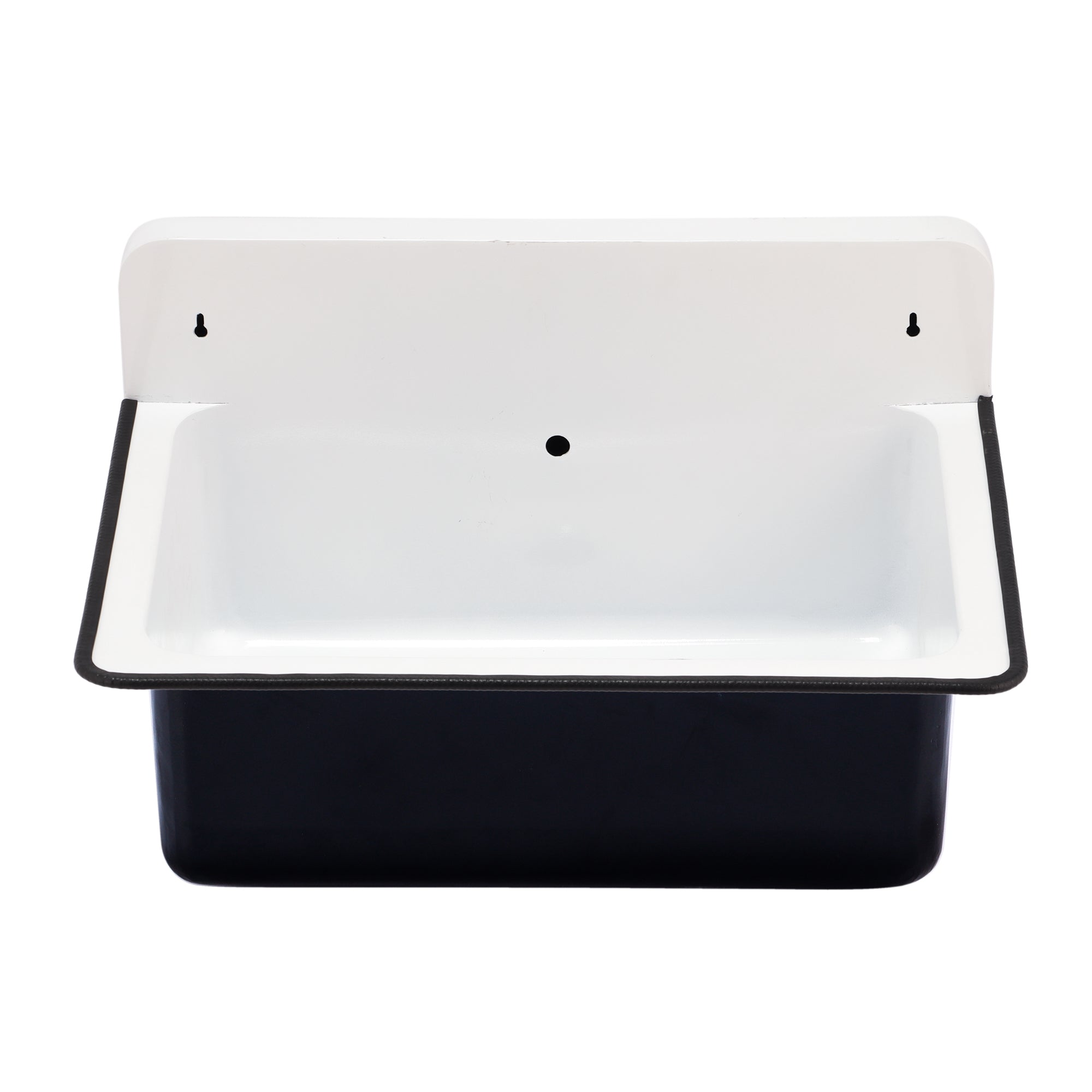 Nantucket NS-ACBS20OF-BLKW 20-inch black wall mount bucket sink