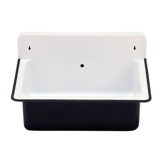 Nantucket NS-ACBS20OF-BLKW 20-inch black wall mount bucket sink
