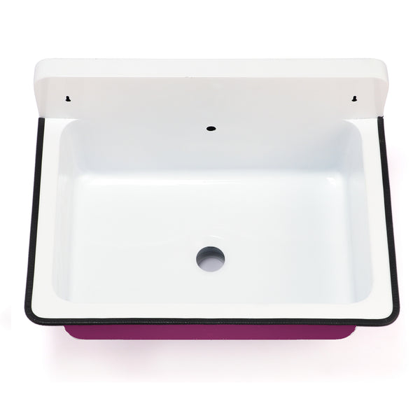 Nantucket 20 Wallmount Bucket Sink With Overflow - Pink - NS-ACBS20OF-PNKW