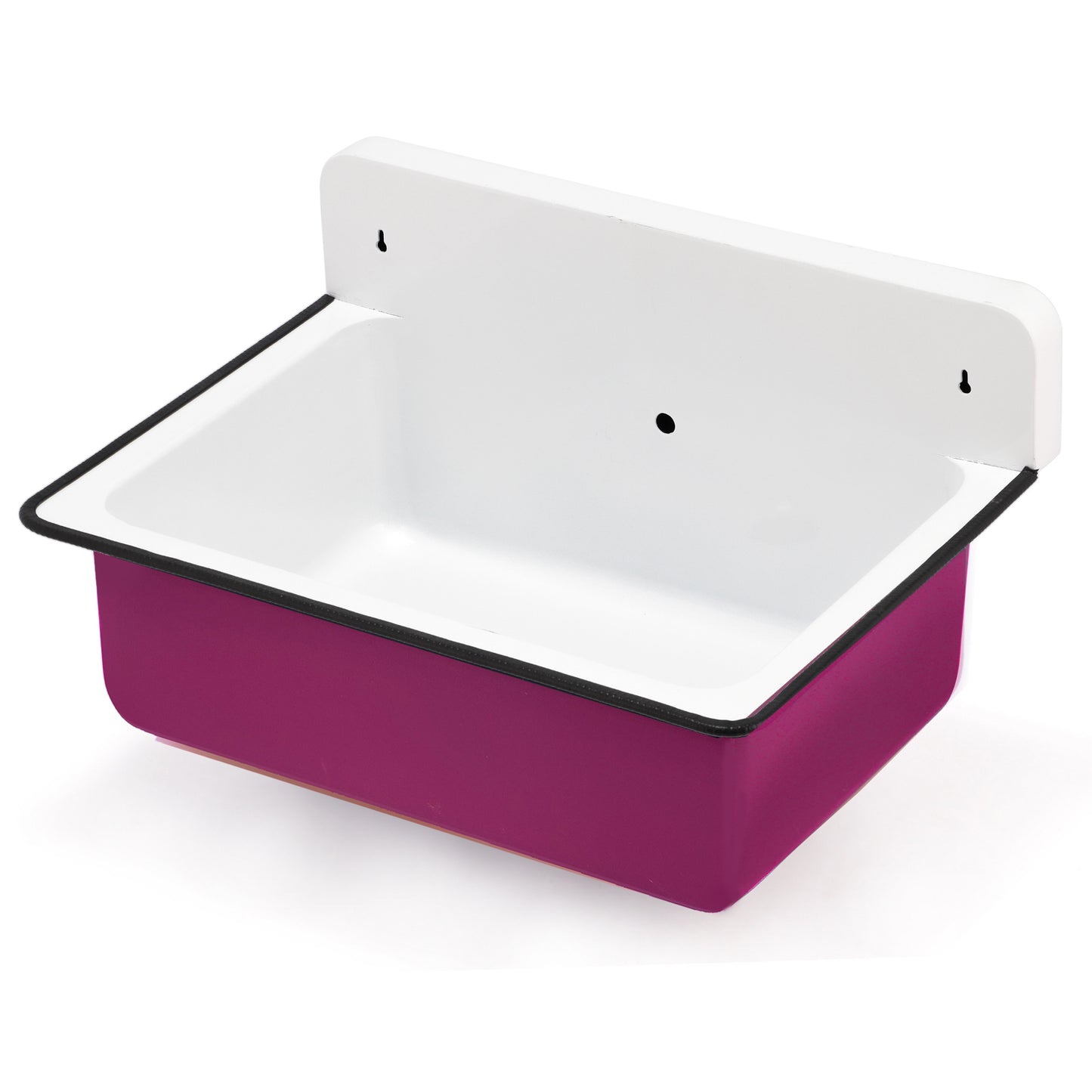 Nantucket 20" Wallmount Bucket Sink With Overflow - Pink - NS-ACBS20OF-PNKW