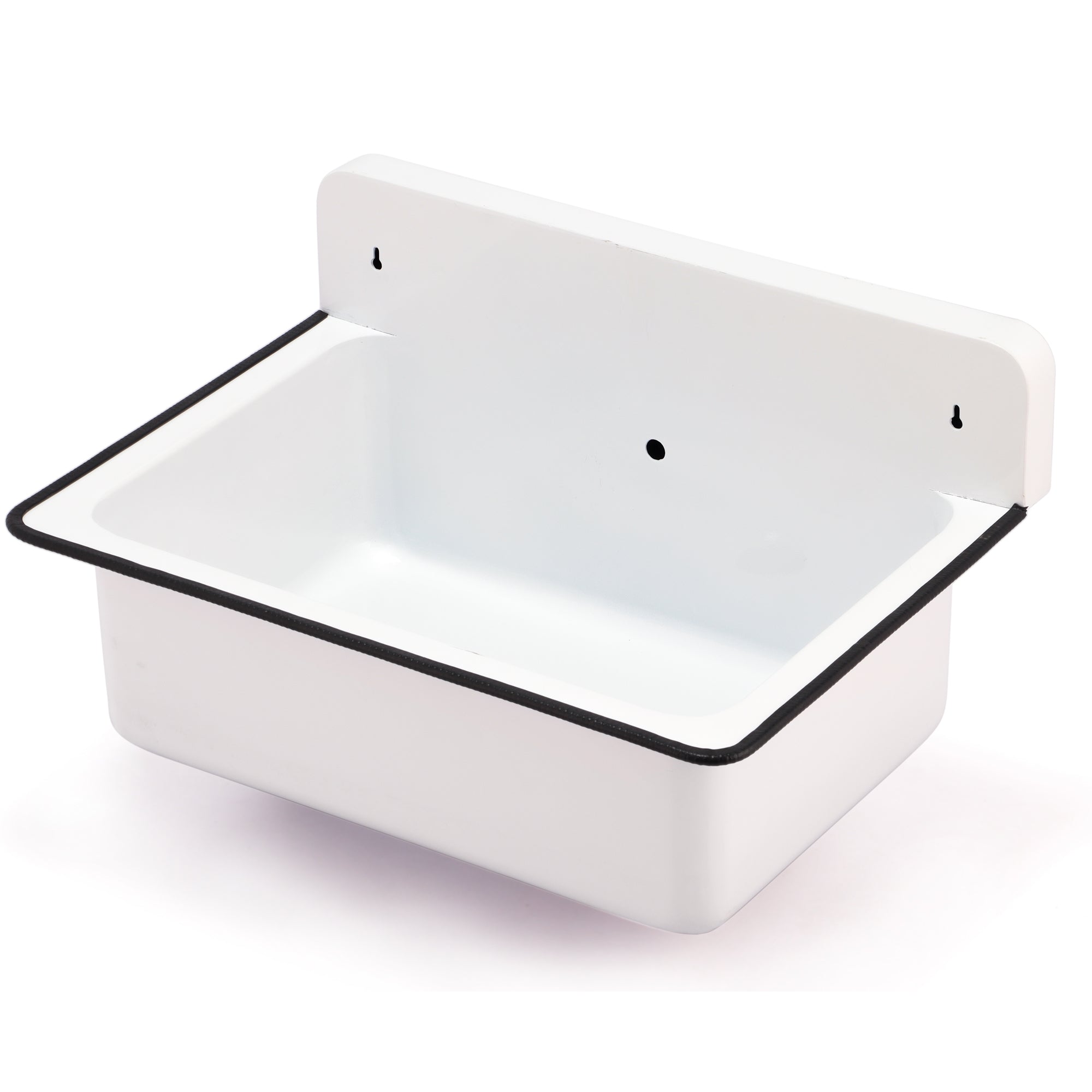 Nantucket NS-ACBS20OF-WW 20-inch white wall mount bucket sink, view 2