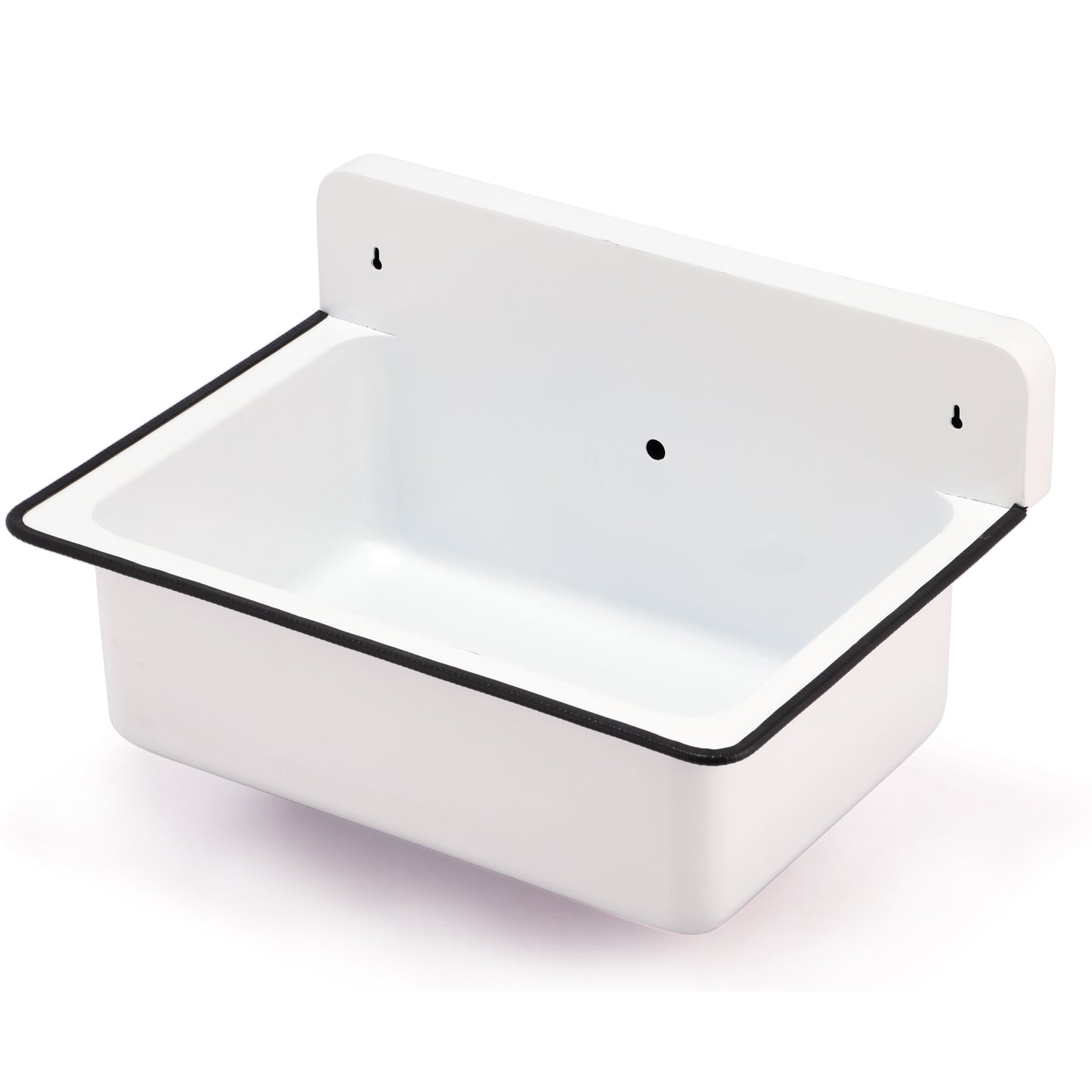 Nantucket NS-ACBS20OF-WW 20-inch white wall mount bucket sink, view 2
