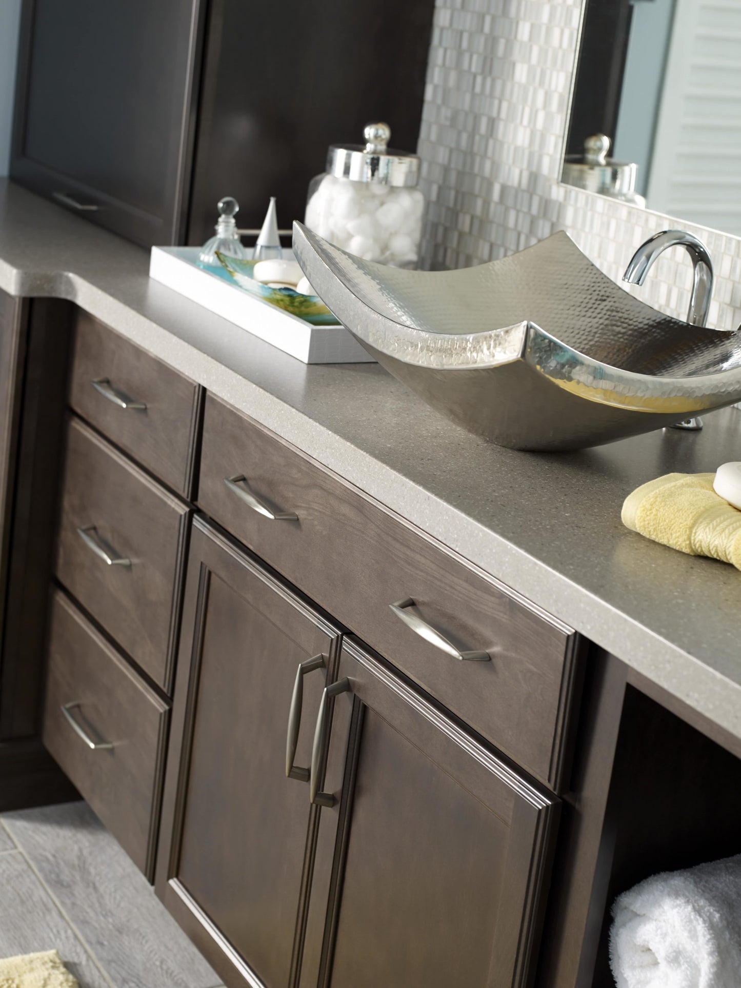 Thompson Arandas 18" Hammered Nickel Rectangular Bathroom Sink - NSP - view 4