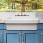 WHITEHAUS 30" Old Fashioned Country Fireclay Utility Sink with High Backsplash OFCH2230-WHITE