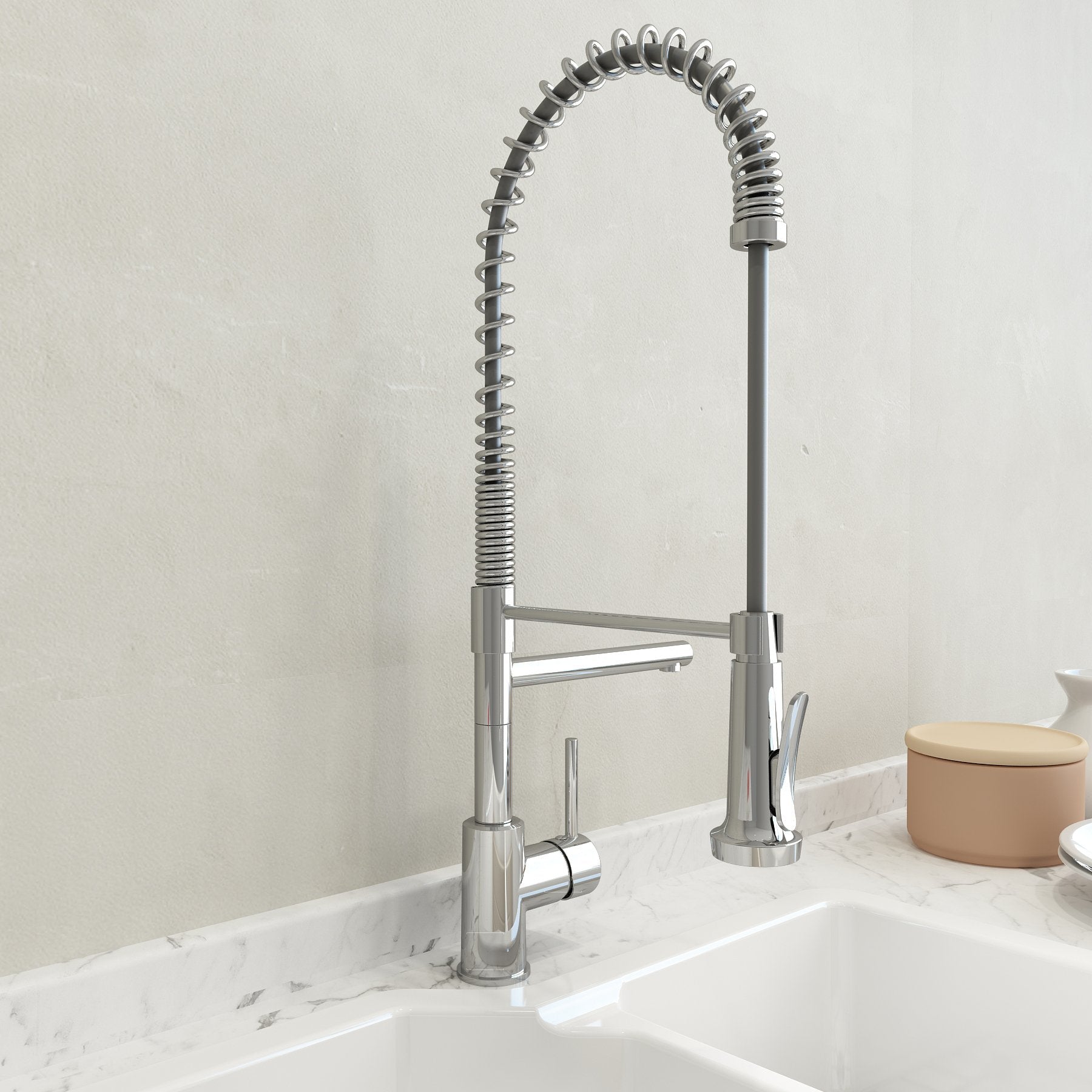 BOCCHI MAGGIORE 2.0 Dual-Spout Professional Kitchen Faucet in Polished Chrome