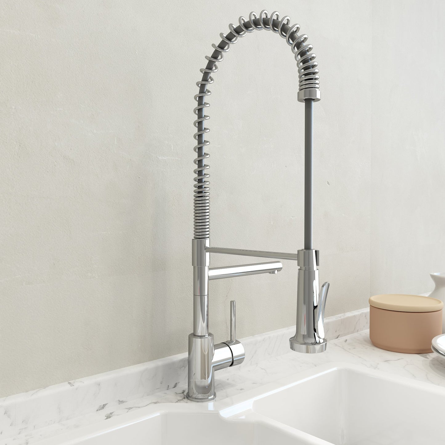 BOCCHI MAGGIORE 2.0 Dual-Spout Professional Kitchen Faucet in Polished Chrome