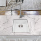 Nantucket PR1716-W 17-inch white granite composite undermount bar-prep sink, installed