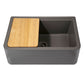 Nantucket PR3020-APS-TI 30-inch titanium granite composite farmhouse workstation sink, view 7