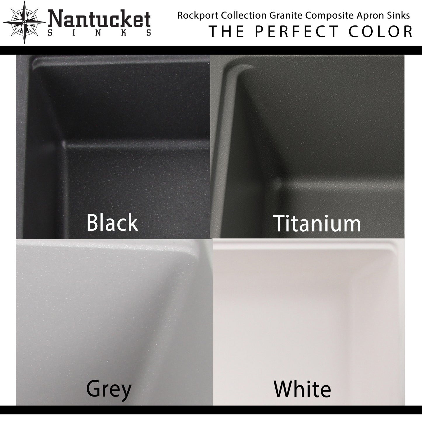 Nantucket APS granite workstation sink color options