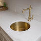 Thompson De La Cruz 17 inch round hand-hammered semi-satin brass bar and prep sink, PU-1708HPB
