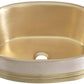 Thompson Quintana Handcrafted Oval Vessel Sink in Satin Brass and Burnished Nickel - KCBV1712