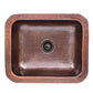 Nantucket Sinks 17" Hammered Copper Rectangle Bar Sink - REHC-2.5