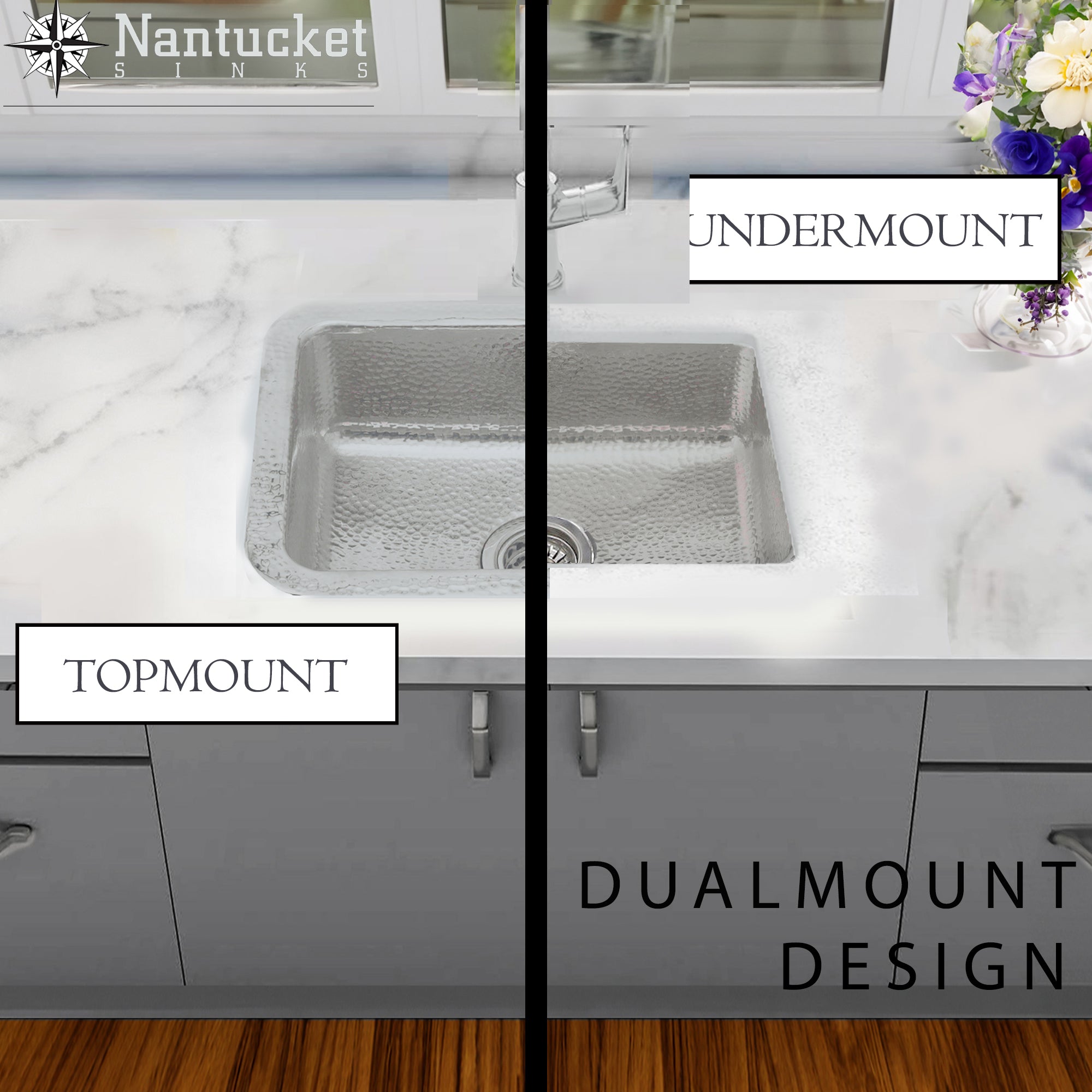 Nantucket RES2014-MF bar sink dual mount installation