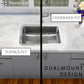 Nantucket RES2014 bar sink dual mount installation