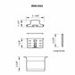 Ruvati RVA1052 Extended Garbage Disposal Flange with Deep Basket Strainer and Stopper dimensions and specifications diagram.