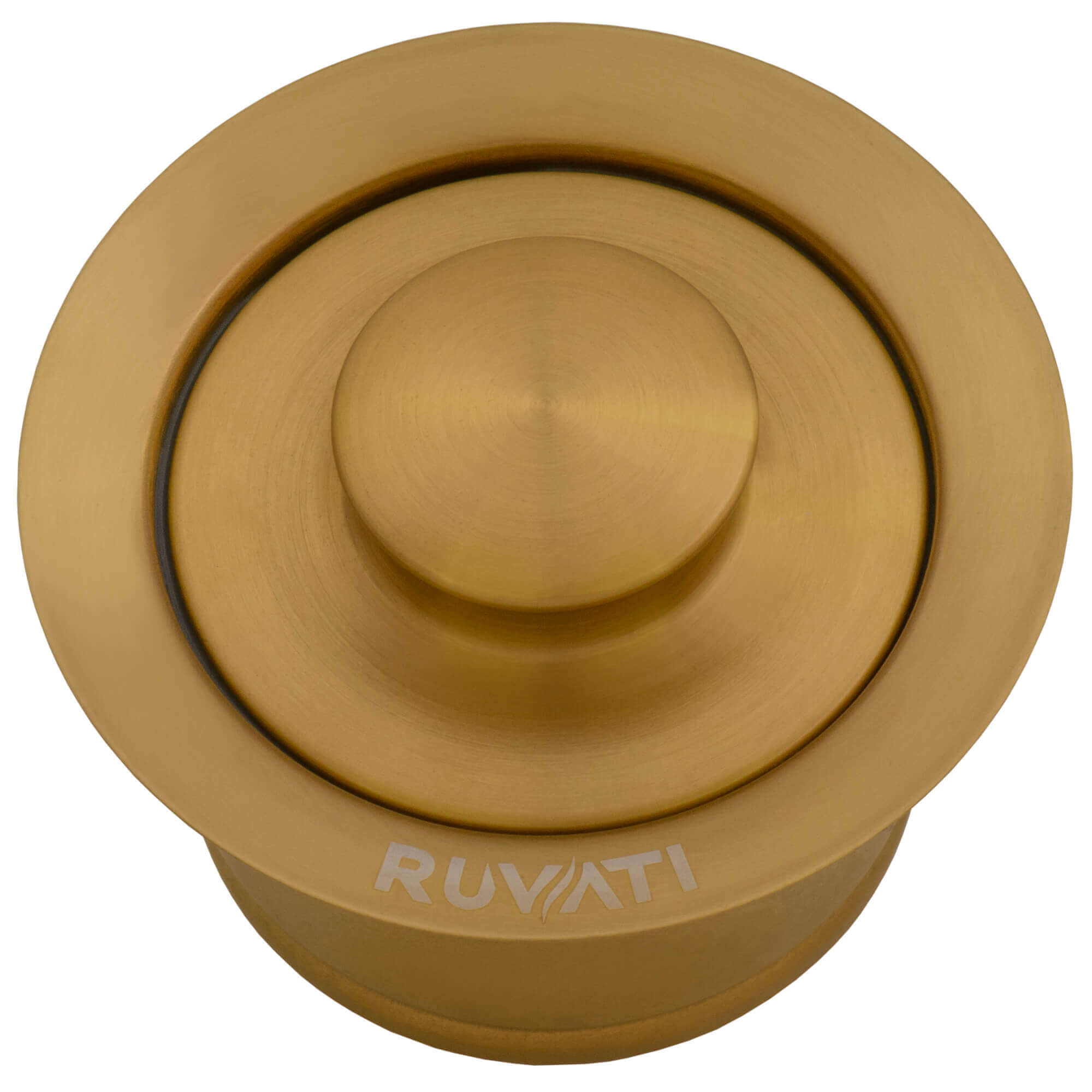 Ruvati RVA1052 Extended Garbage Disposal Flange with Deep Basket Strainer and Stopper in Brushed Gold finish