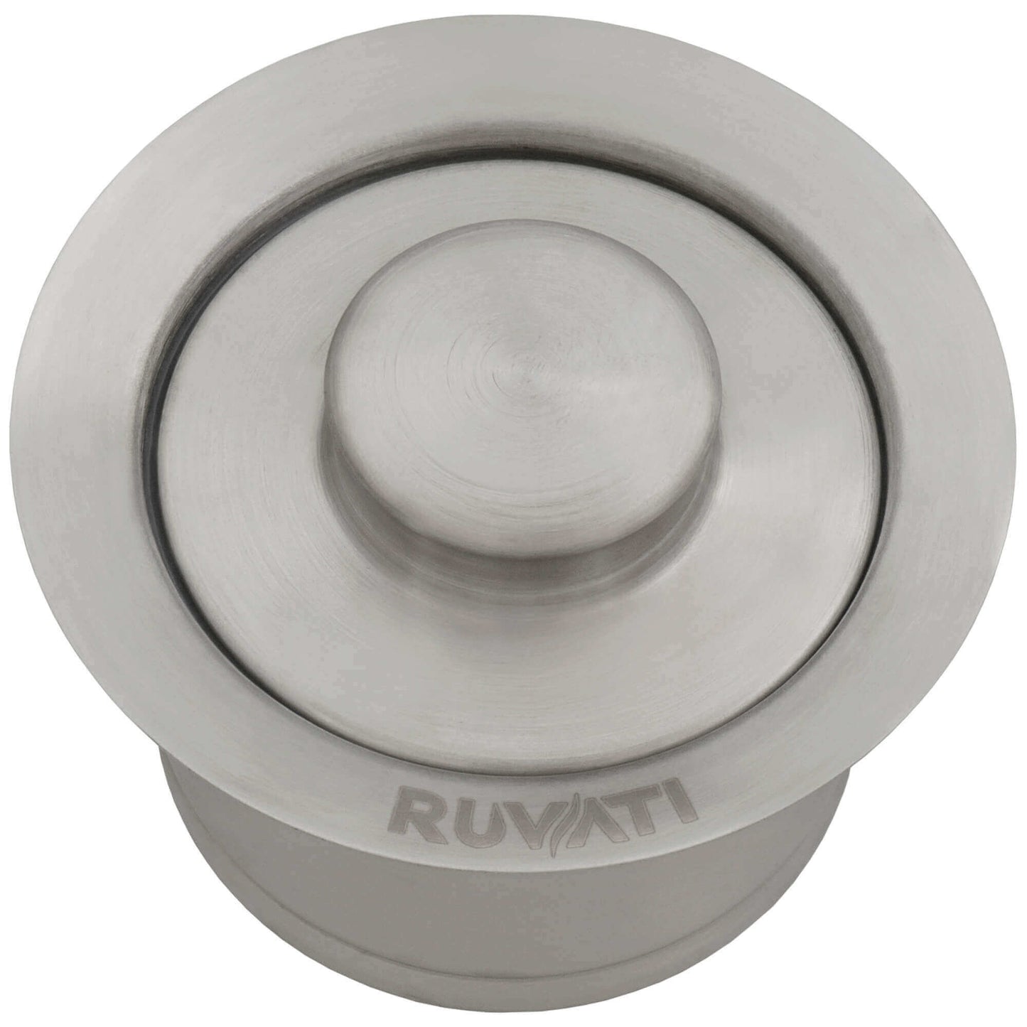 Ruvati RVA1052 Extended Garbage Disposal Flange with Deep Basket Strainer and Stopper in Stainless Steel finish.