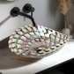 Ruvati Murano 19 inch seashell glass vessel bathroom sink in Nautilus Brown, RVB3022