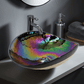 Ruvati Murano 19 inch seashell glass vessel bathroom sink in Chestnut Brown, RVB3057