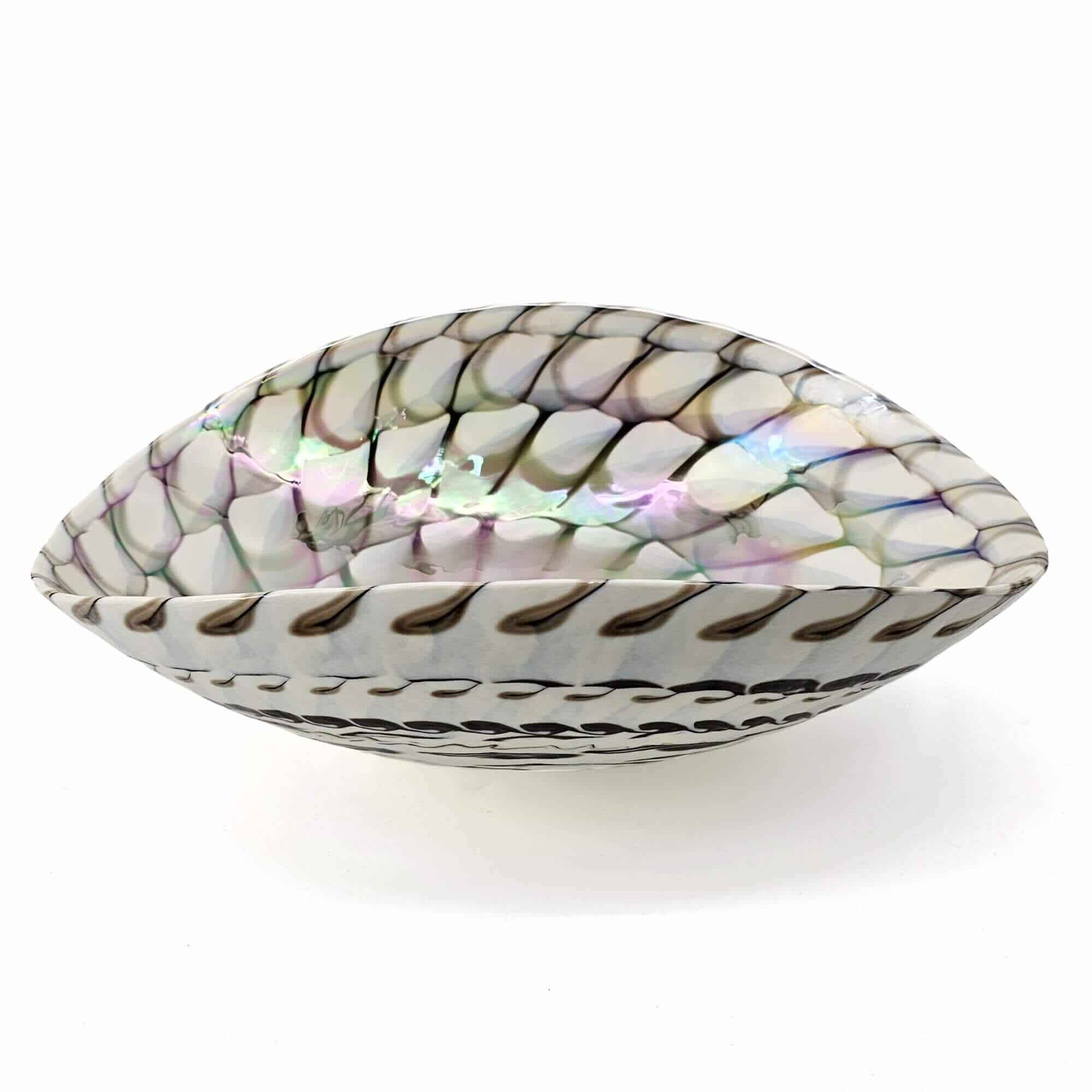 Ruvati Murano 19 inch seashell glass vessel sink in Nautilus Brown, view 4