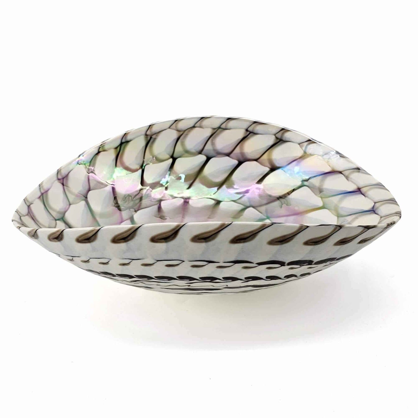 Ruvati Murano 19 inch seashell glass vessel sink in Nautilus Brown, view 4