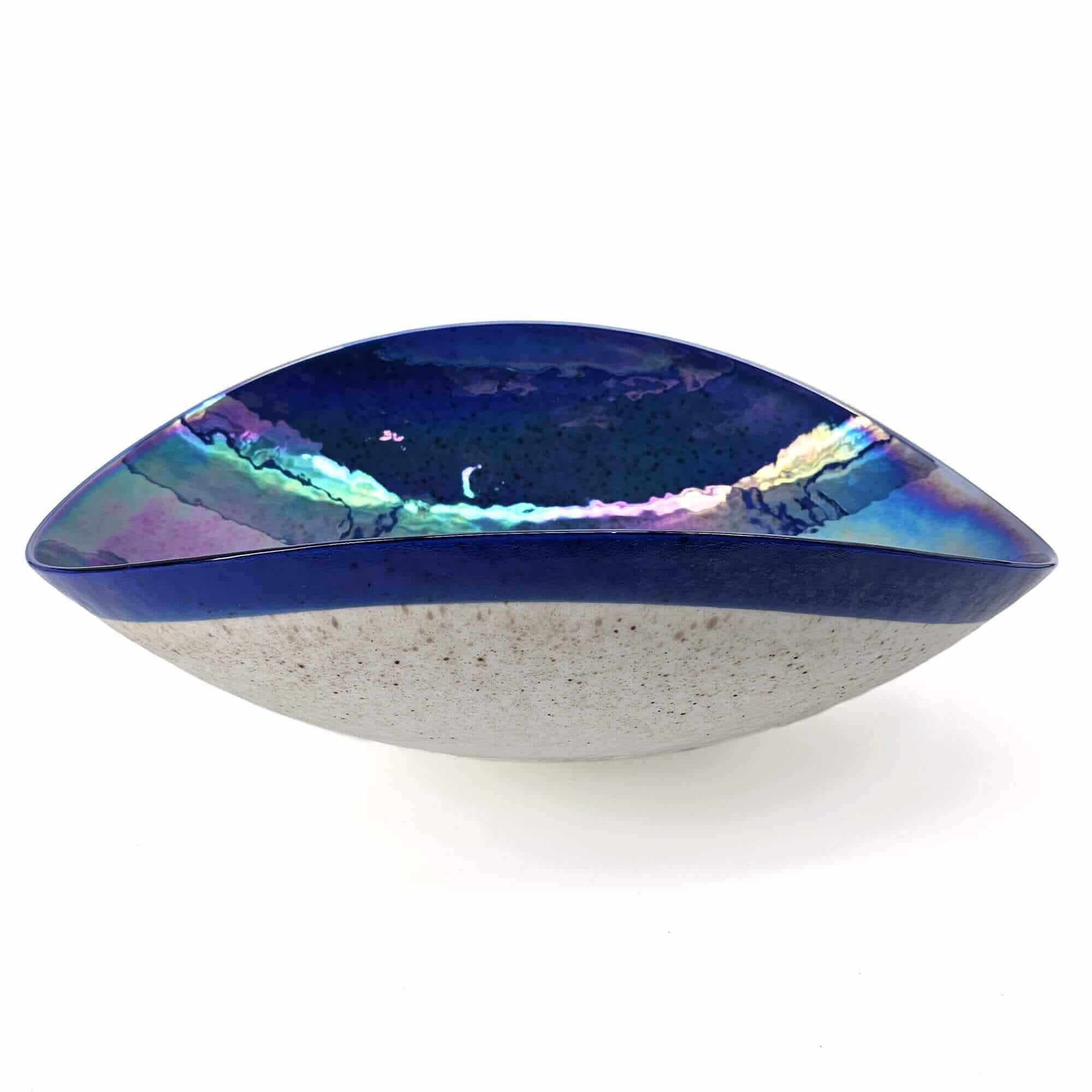 Ruvati Murano 19 inch seashell glass vessel sink in Celestial Blue, view 4