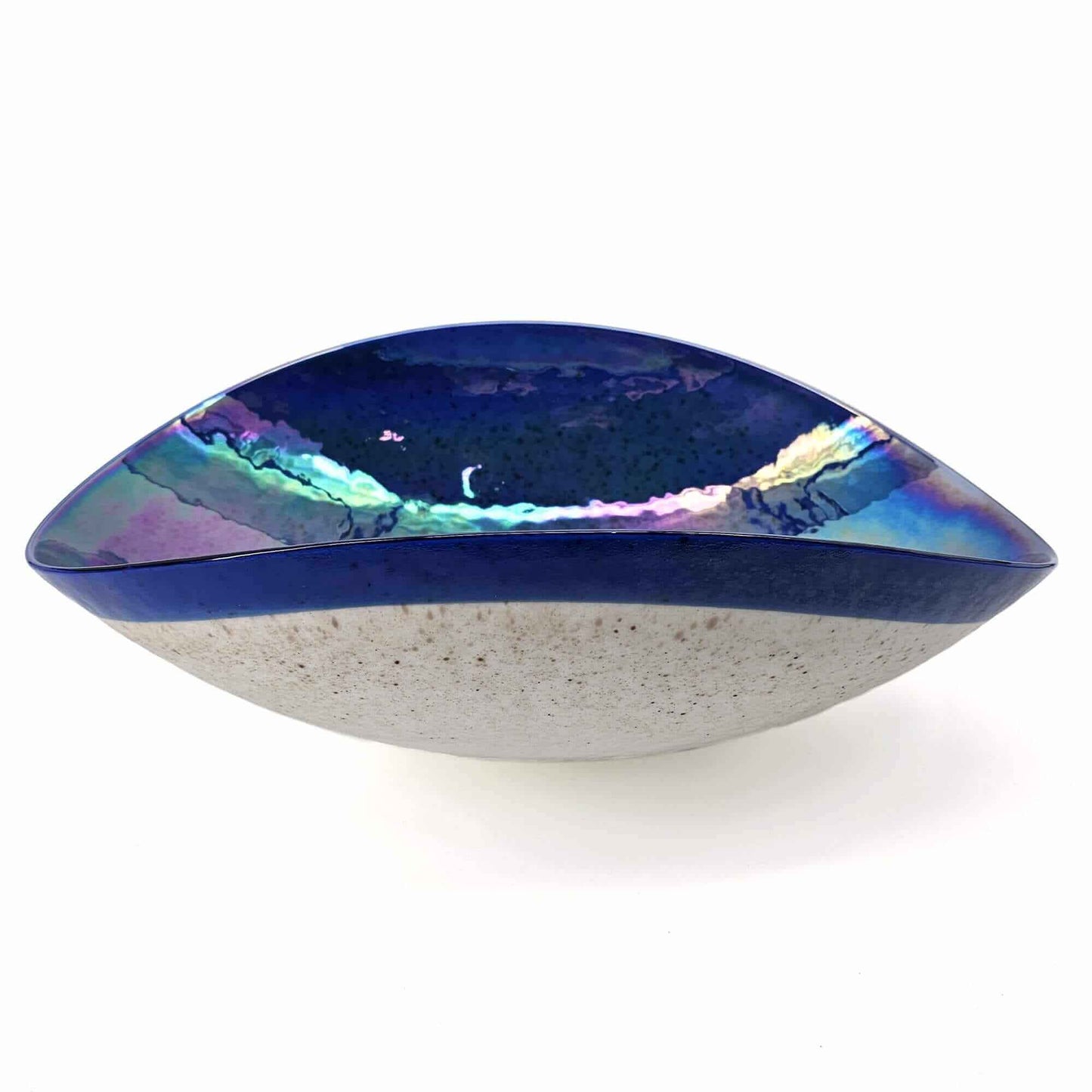 Ruvati Murano 19 inch seashell glass vessel sink in Celestial Blue, view 4