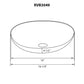 Dimensions diagram for the Ruvati Murano 16 inch round glass vessel sink, RVB3049