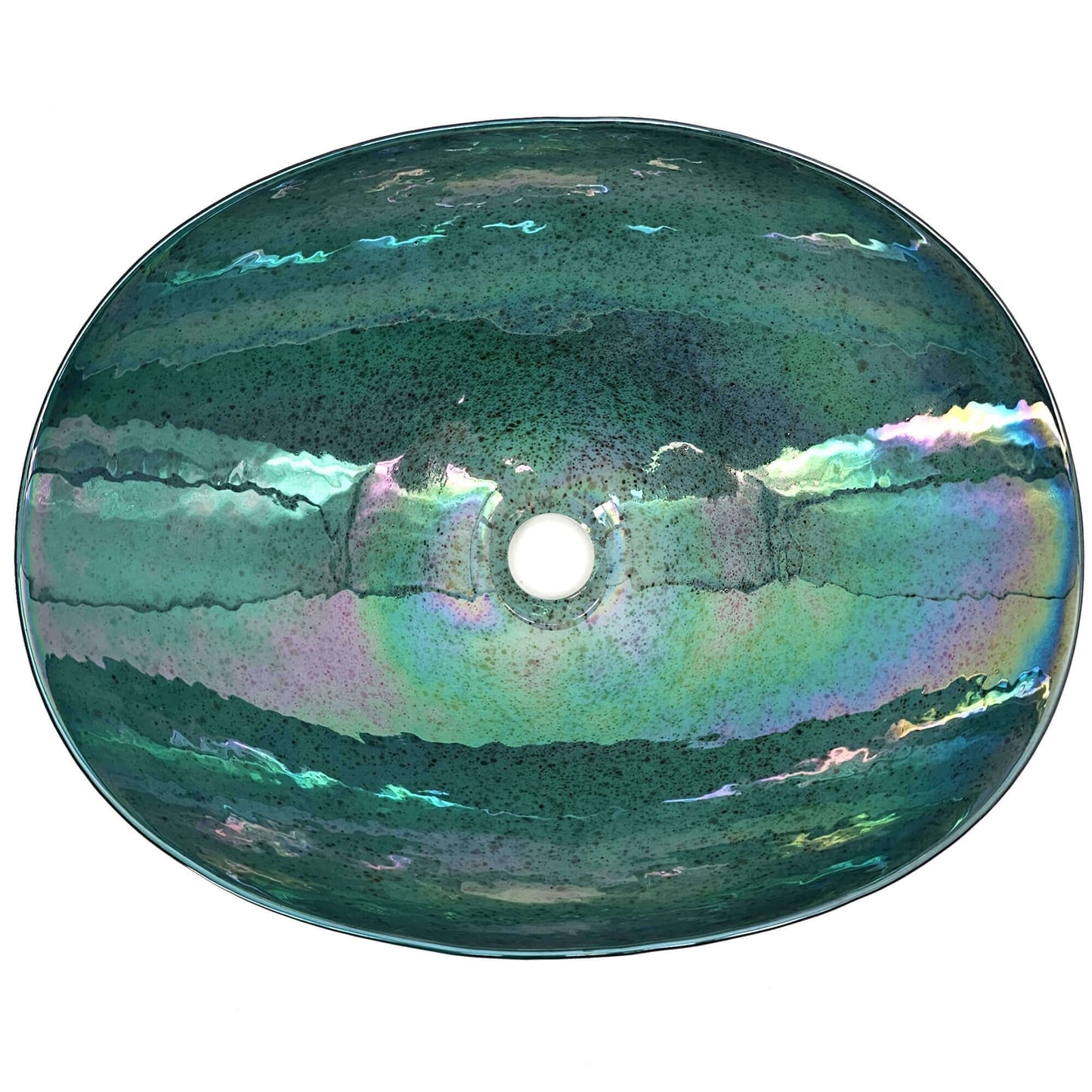 Ruvati Murano 19 inch seashell glass vessel sink in Seafoam Green, view 5