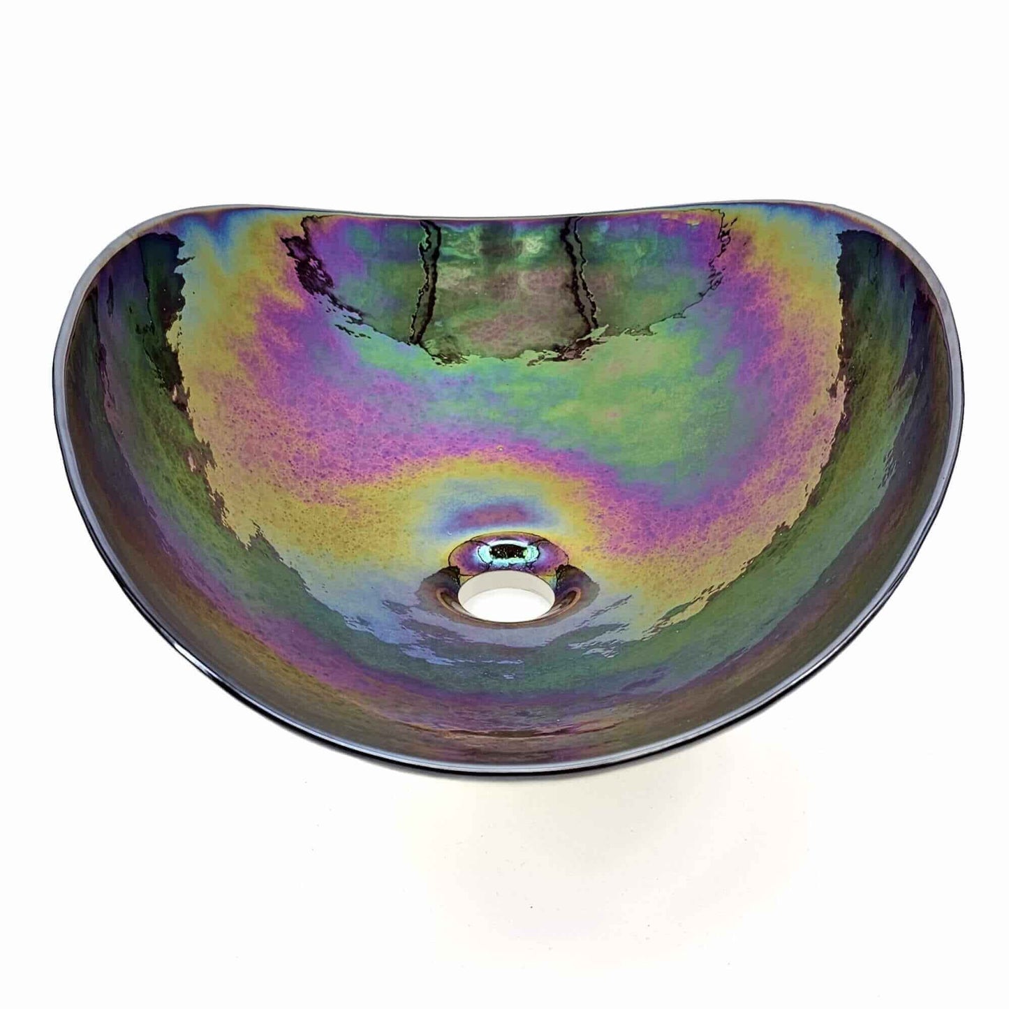 Ruvati Murano 19 inch seashell glass vessel sink in Chestnut Brown, view 4