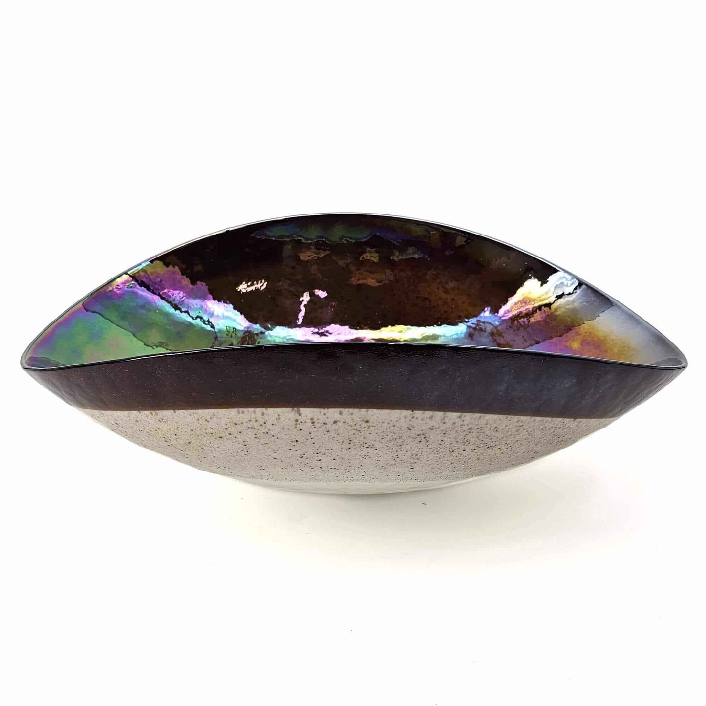 Ruvati Murano 19 inch seashell glass vessel sink in Chestnut Brown, view 2